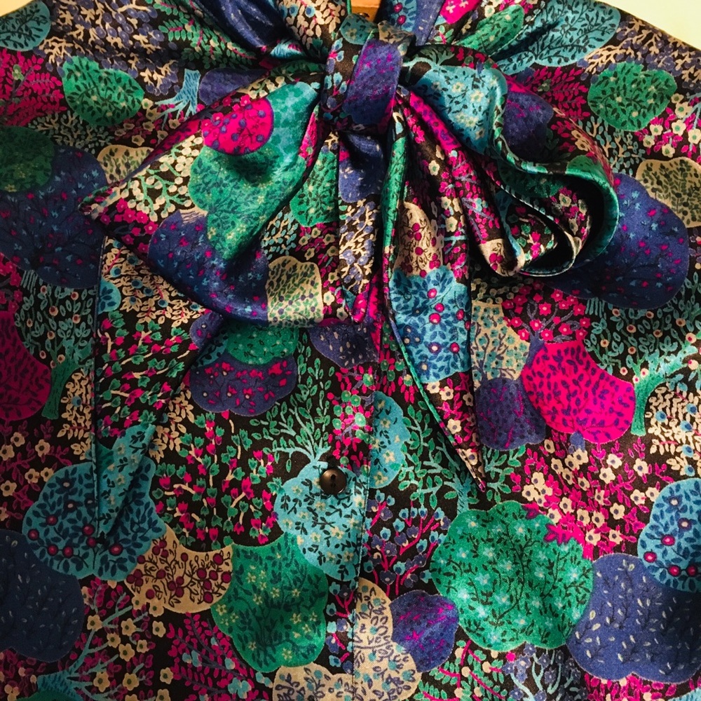 Vintage 80’s PussyBow Blouse -SOLD- - Picture 3 of 6